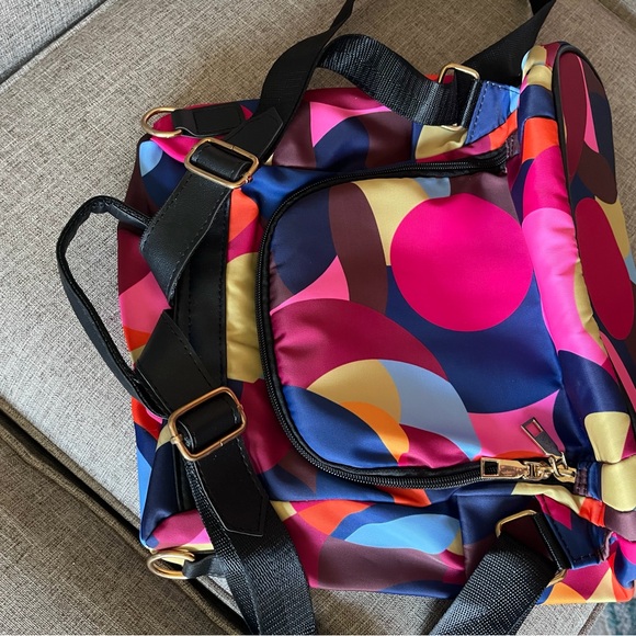 Multicolor POABA Geometric Backpack - Picture 6 of 8